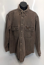 Vintage Carhartt Men's Heavy Cotton Shirt - Size MED in Brown