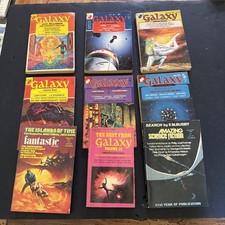 Vintage Lot Of 6 + 3 Others Galaxy Science Fiction Magazine Paperback Book
