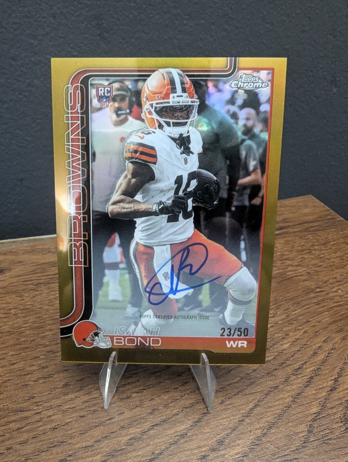 2025 Topps Chrome Isaiah Bond Auto True Gold Refractor RC #/50 Browns Rookie 🔥