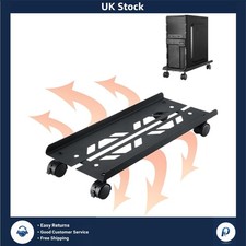Metal Heavy Duty Adjustable PC Tower Stand With Wheels 40cm 20-26cm Qty1