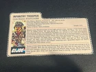 gi joe lot File Card 1985 Footloose Nice Condition Clean Card