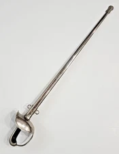 1913 Plated Patton Cavalry Saber Springfield 1917 w/ Officer Garrison Scabbard