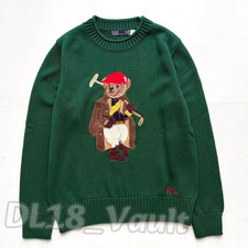 POLO RALPH LAUREN Polo Bear Golf Knit Sweater Men s Green Crewneck Size M