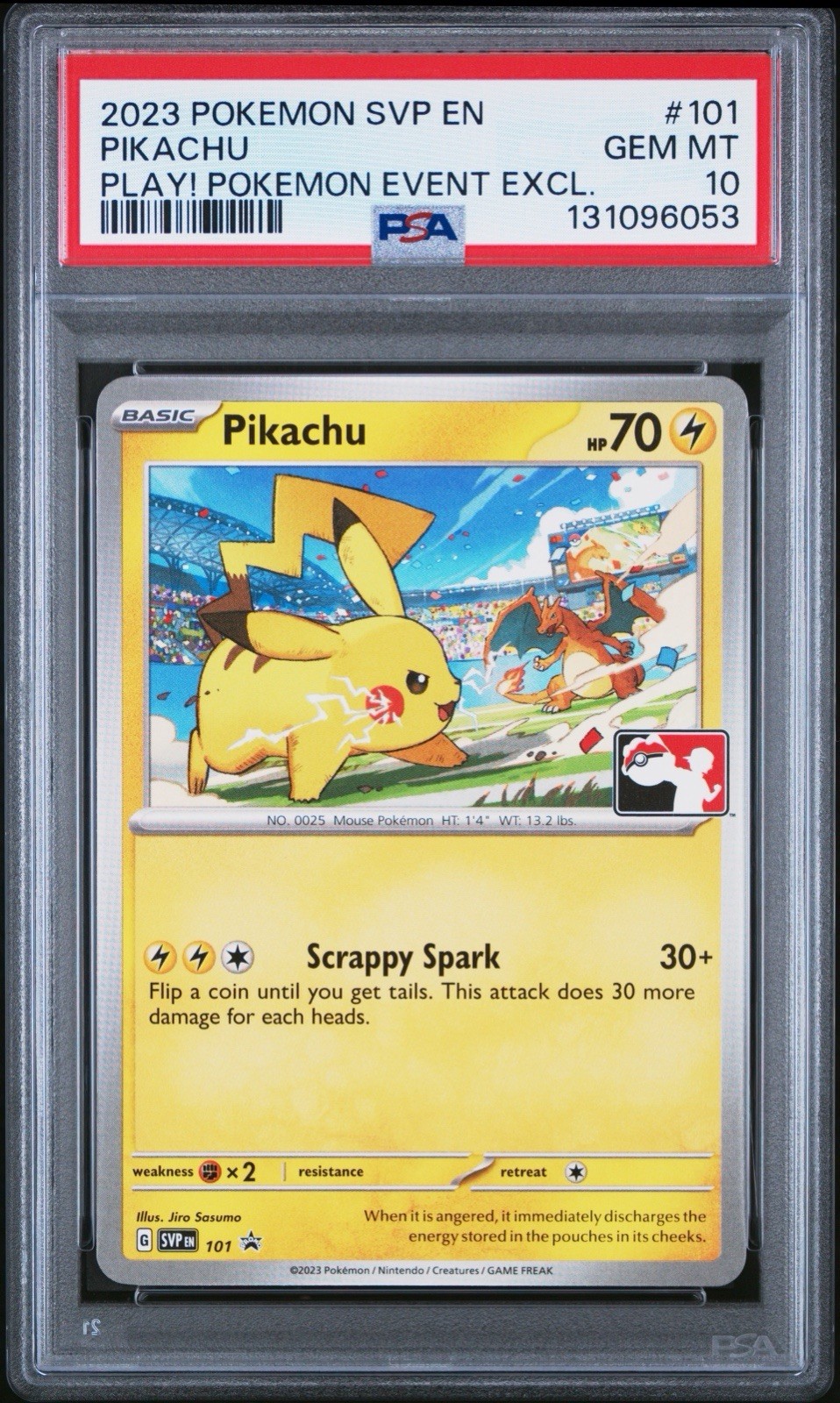 Pikachu #101 Black Star Promo Play! Pokemon Event Exclusive (2023) Sasumo PSA 10