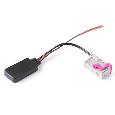 For Audi A3 A4 A6 A8 TT R8 RNS-E 32Pin Black Bluetooth4.0 Adapter Aux Cable 12V