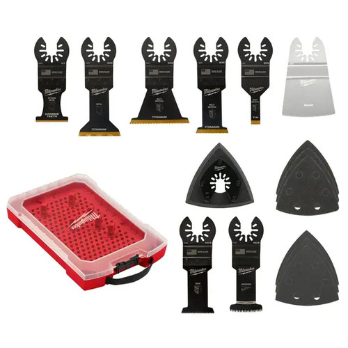 Milwaukee 49-10-9114 OPEN-LOK Multi-Tool Blade Variety Kit w Modular Case 15PC