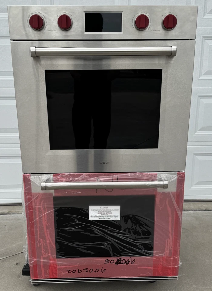 Wolf DO30PM/S/PH 30 英寸双壁烤箱-不锈钢带红色旋钮 — 第 2/4 张图片
