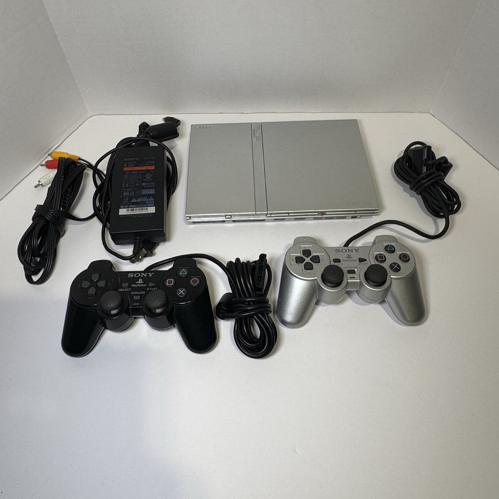 Sony PlayStation 2 Slim Silver SCPH-77001 Console Tested & Working-image