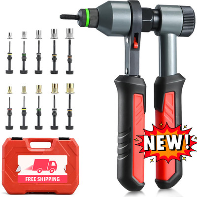 Kit de remachadoras, kit de pistola remachadora, remachadora mejorada con 10 tue
