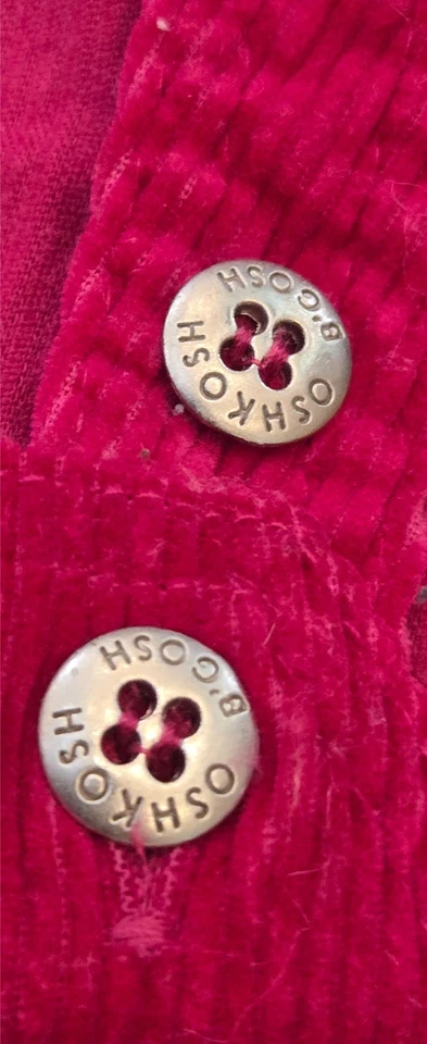 Винтажный Vestbak OshKosh B'gosh розовый вельветовый комбинезон комбинезон размер 4T EUC - Изображение 4 из 4