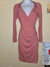 Romantic Dusty Rose Color Dress - M Size With Weaved Lace