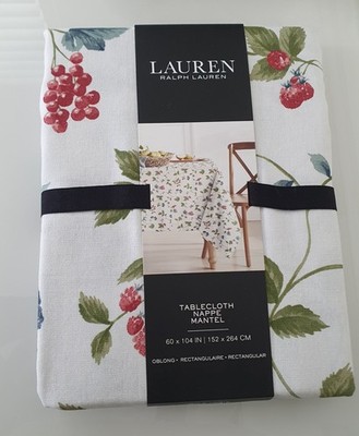 Ralph Lauren Tischdecke rechteckig lang 152x264 Beeren Himbeere Brombeere