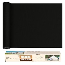 KING MOUNTAIN Canvas Iron on Patch,12" 60",Waterproof 100 Cotton Fabric Repair