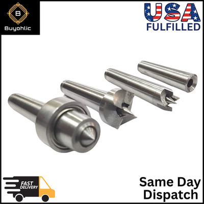 4PCS MT2 Wood Lathe Live Center MT2 Drive Spur Cup Arbor
