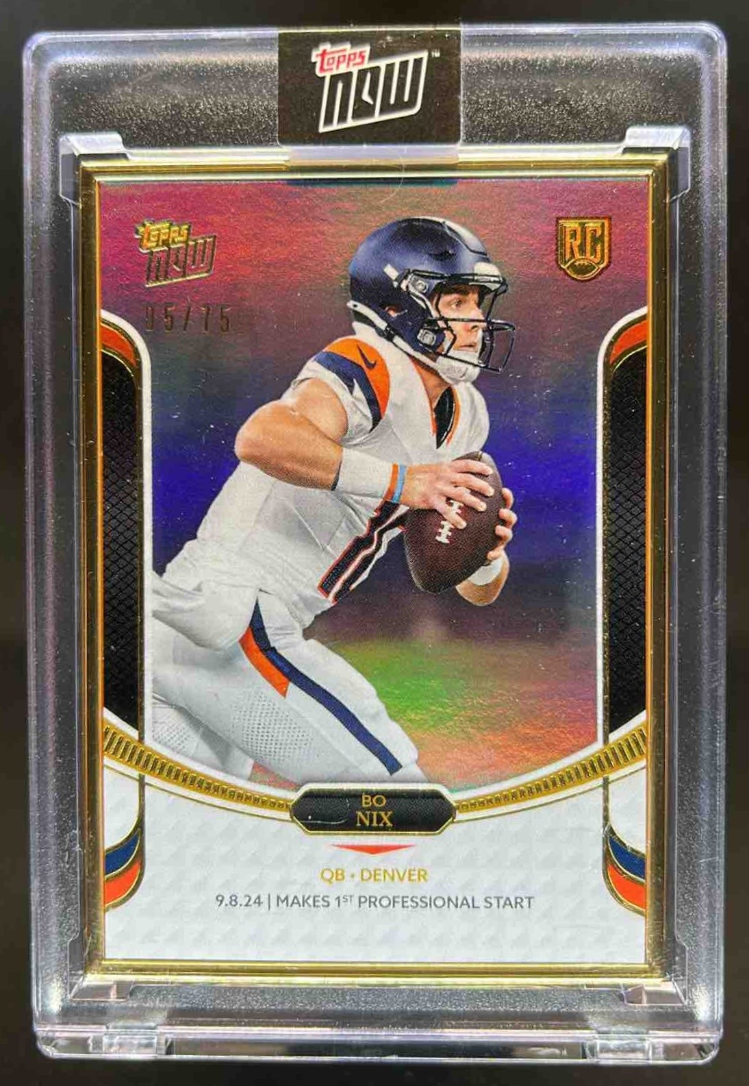 Bo Nix Topps Now Rookie Campaign #17 Blue