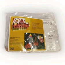 The Creative Circle Gingerbread Candy Cane Lane Plastic Canvas Cross Stitch Kit 