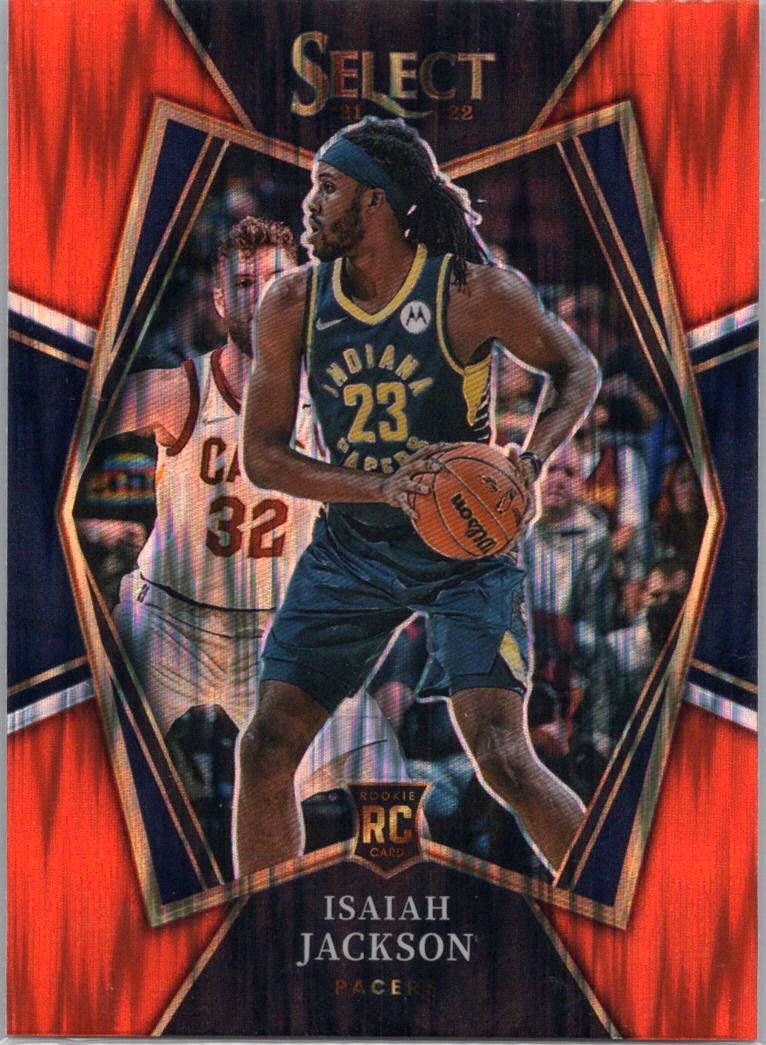 2021-22 Panini Select #150 Isaiah Jackson Orange Flash Prizms Pacers RC