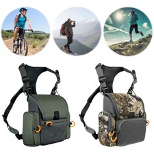 Binocular Harness Chest Pack with Rangefinder Pouch  Rain Cover.