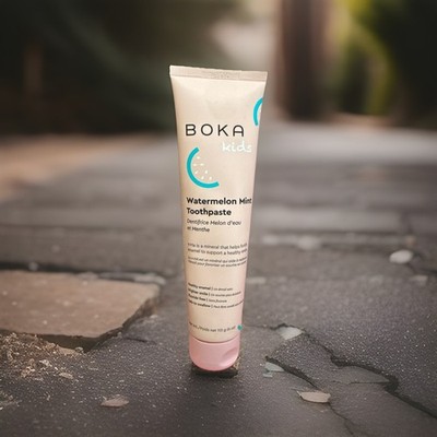 Boka Kids Fluoride Free Toothpaste Hydroxyapatite Watermelon Mint 4 oz EXP 2027
