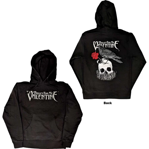 VALENTINO Felpa con cappuccio Bullet For My Valentine Pullover: Logo & Raven UFFICIALE NUOVA