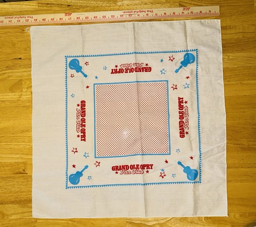Vintage Grand Ole Opry Fan Club Bandana Taschentuch Schal Country Musik Hobo - Bild 2 von 6