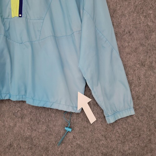 Vintage Nike Windbreaker Jacket Mens Large Blue Half Zip Embroidered Swoosh 90s by Nike, Size L, $46.7 - Photo 5