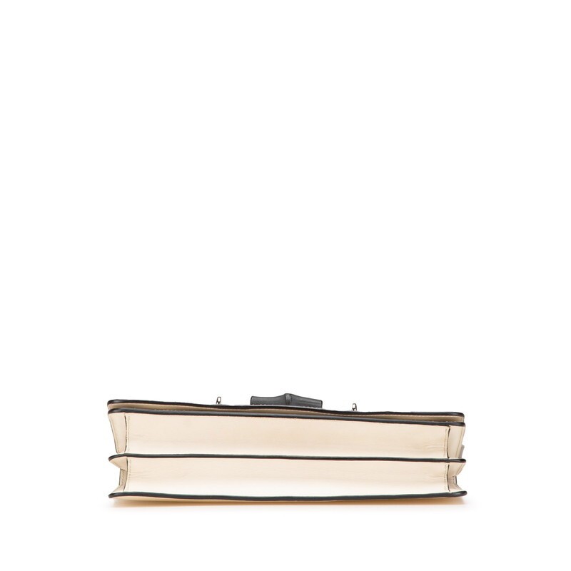 Gucci Bamboo Shoulder Bag Leather WhiteGray Women Used Authentic thumbnail 3