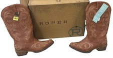 ROPER Riley 12" Snip Toe Embroidery Western Boot Women's Size 7.5