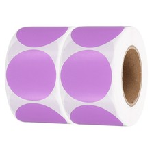 1.5 Inch Round Thermal Label Stickers, Purple 2Rolls/Total 1000Pcs