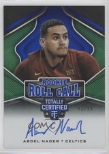 2016 Panini Totally Certified Rookie Roll Call Blue 42/99 Abdel Nader Auto fm0