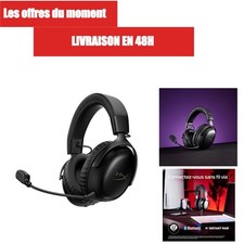 HyperX Cloud III S - Casque Gaming sans Fil Bluetooth/2,4 GHz - PC/PS5/Xbox