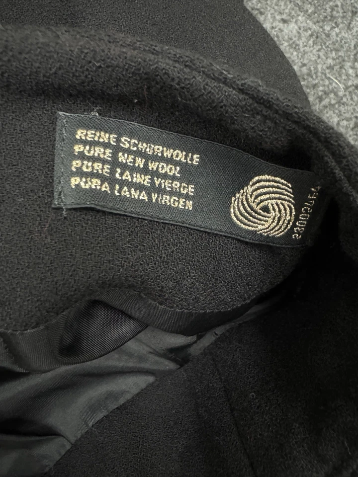 Falda para mujer Escada 100 % lana hasta la rodilla EUR 36 US 6 negra dinero antiguo Foto 4 de 4