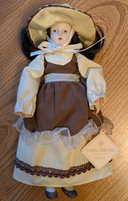 Vintage - Russ Country Collectibles Puppe, Bonnie, Porzellan