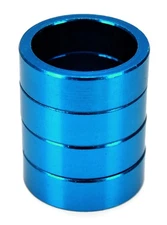 Bicycle MINI BMX ROAD MTB headset spacers 1" threadless (SET of 4) 10mm - BLUE