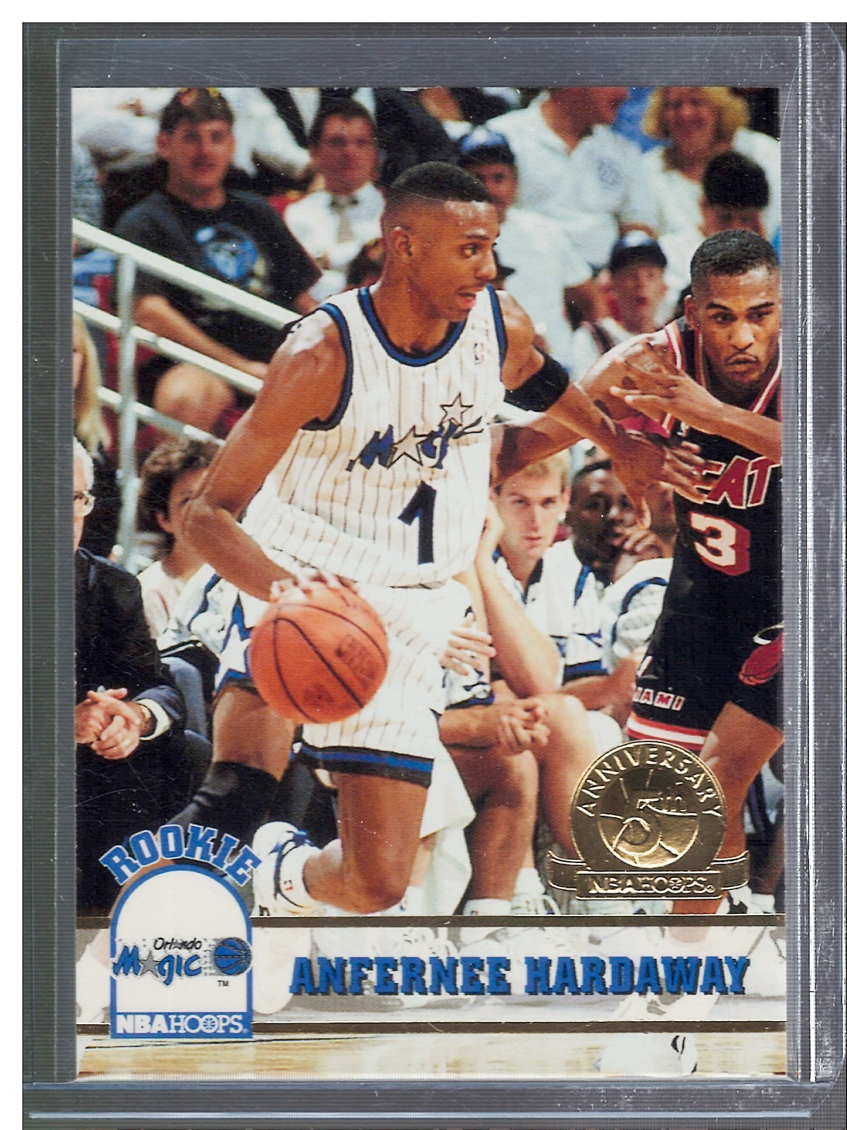1993-1994 NBA Hoops #380 Anfernee Hardaway 5th Anniversary Gold RC