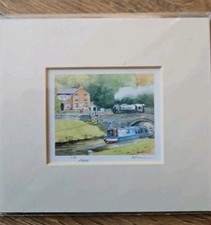 'Consall - Caldon Canal' Limited Edition Signed Miniature Print by Nick Turley