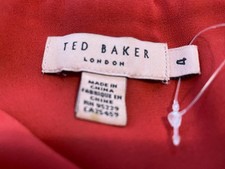 Ted Baker Red Silk Polka Dot Dress Size UK:4