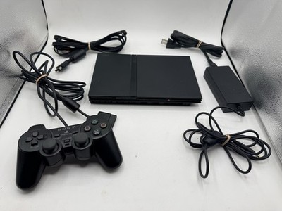 Sony PlayStation PS2 Slim SCPH-75001 Console + Power Supply Controller & AV Cord