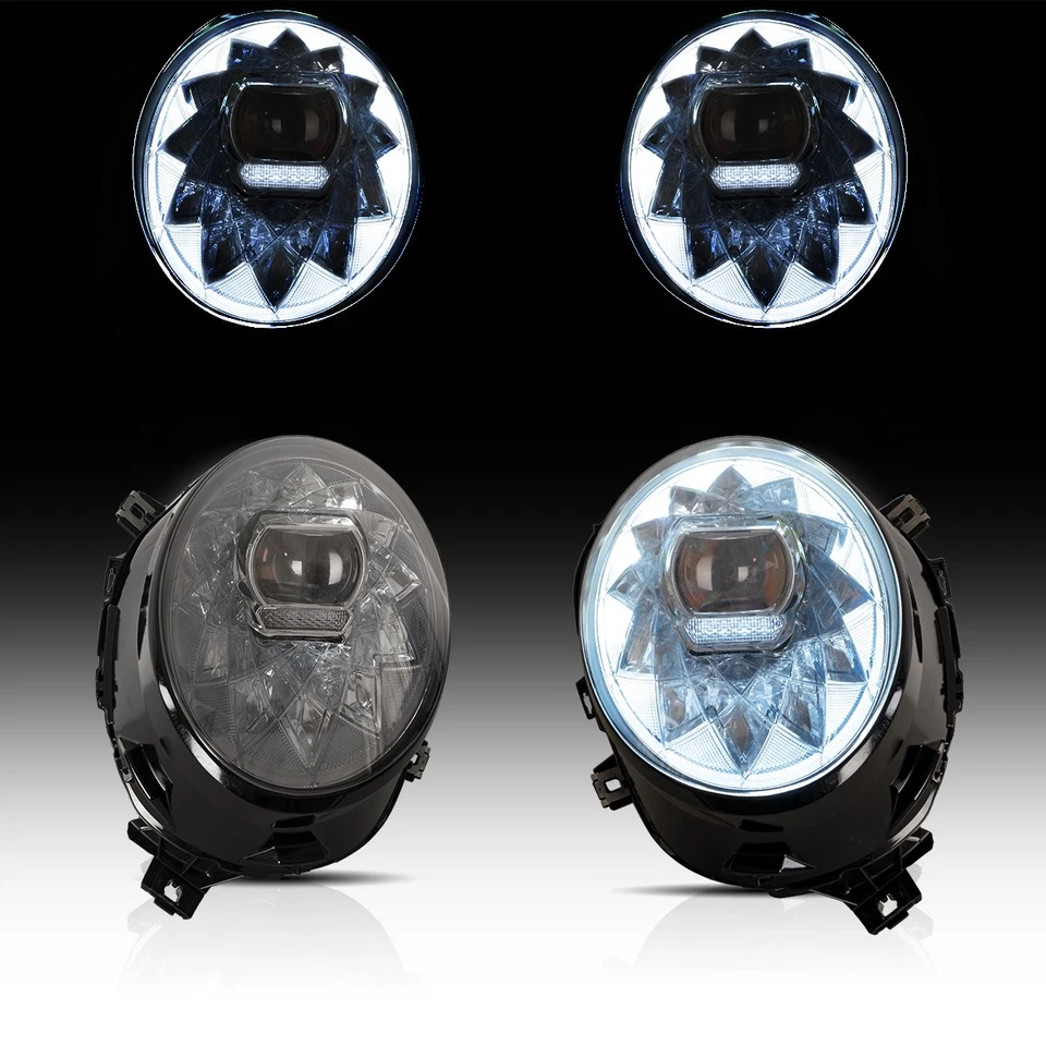 Faróis de LED 2014-2018 com animação e indicador sequencial para Mini Cooper F56 - Imagem 2 de 4