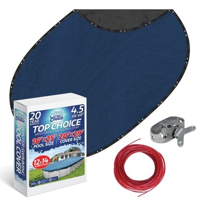 Pool Cover Choice 16'x25' Oval Above Ground Top Choice Cobalt Blue