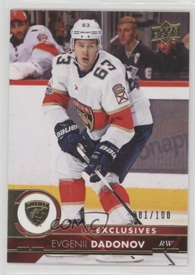 2017-18 Upper Deck Exclusives 81/100 Evgeni Dadonov Evgeny Dadonov #330 a3q