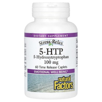 Natural Factors, Stress-Relax, 5-HTP, 100 mg, 60 Kapseln mit verzögerter Freiset