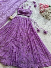 Designer Lilac Lehenga Ready made Lengha Choli Indian Wedding Party Pakistani L