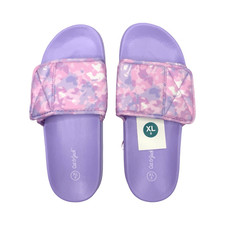 Cat Jack Kris Sport Slide Sandals Sz XL 6 Girls Pink Purple Tie Dye Slip-On