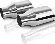 Universal 2.5 Inch Inlet Exhaust Tip-2 Pack, 6" Outlet, 9" Long K2-2.5X4X9SR