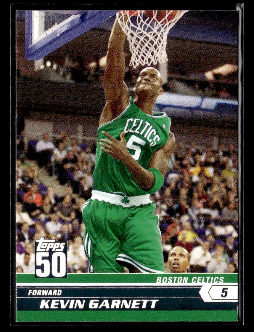 2007-08 Topps #40 Kevin Garnett 50th Anniversary Card Boston Celtics