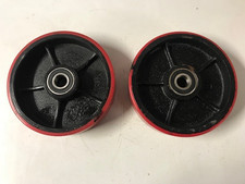 A PAIR OF PUMP TRUCK SPARE WHEELS ( LARGE )