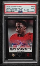 2014 Hot Rookies Rookie Signatures Black 4/15 Teddy Bridgewater PSA 9 Auto z0q