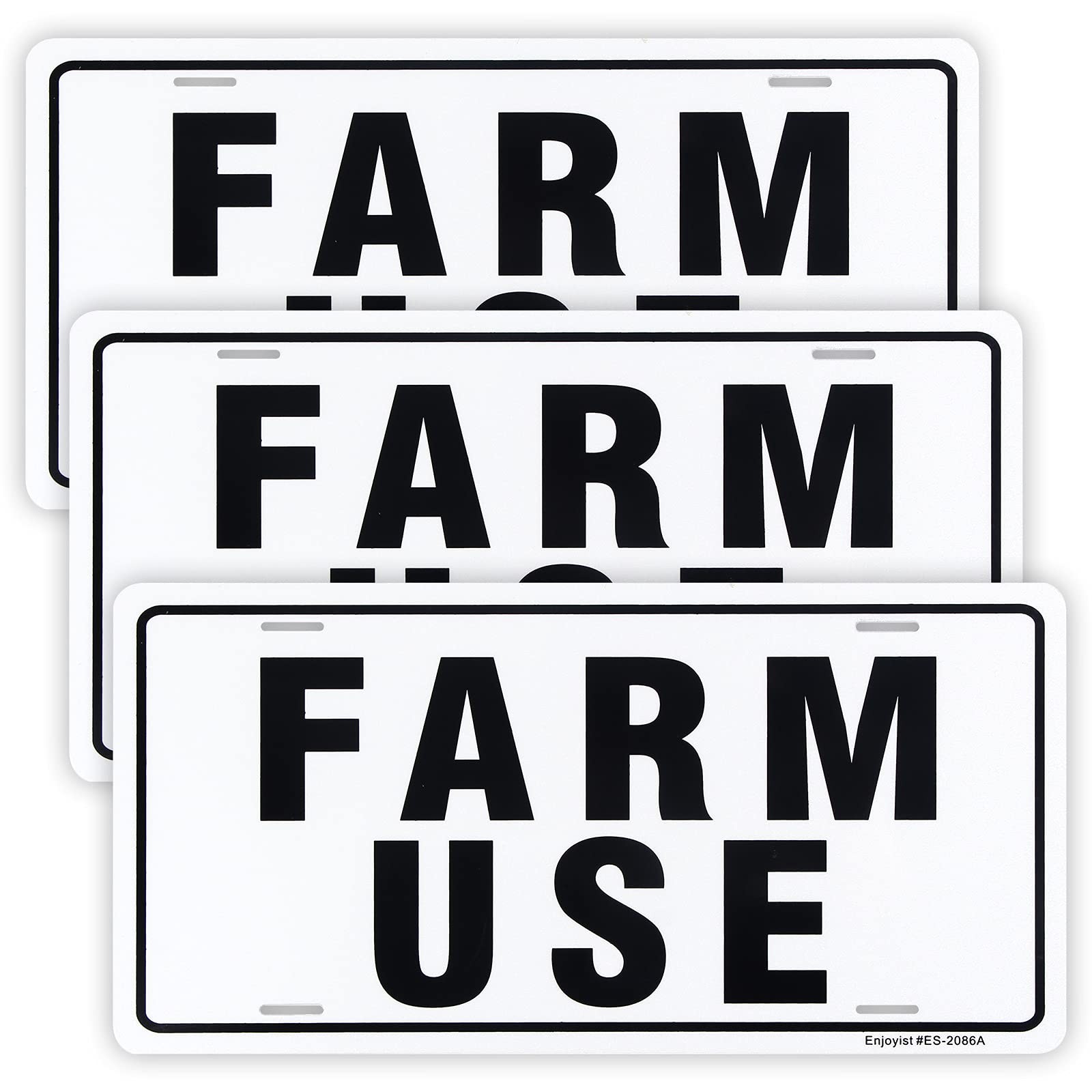 3-Pack Farm Use Id Tag Sign,12"x 6" .04" Aluminum 12'' x 6'', Reflective