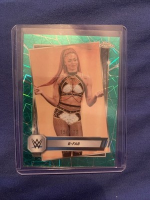 2025 Topps Chrome WWE Aqua Laser Refractor #67 B-Fab /175